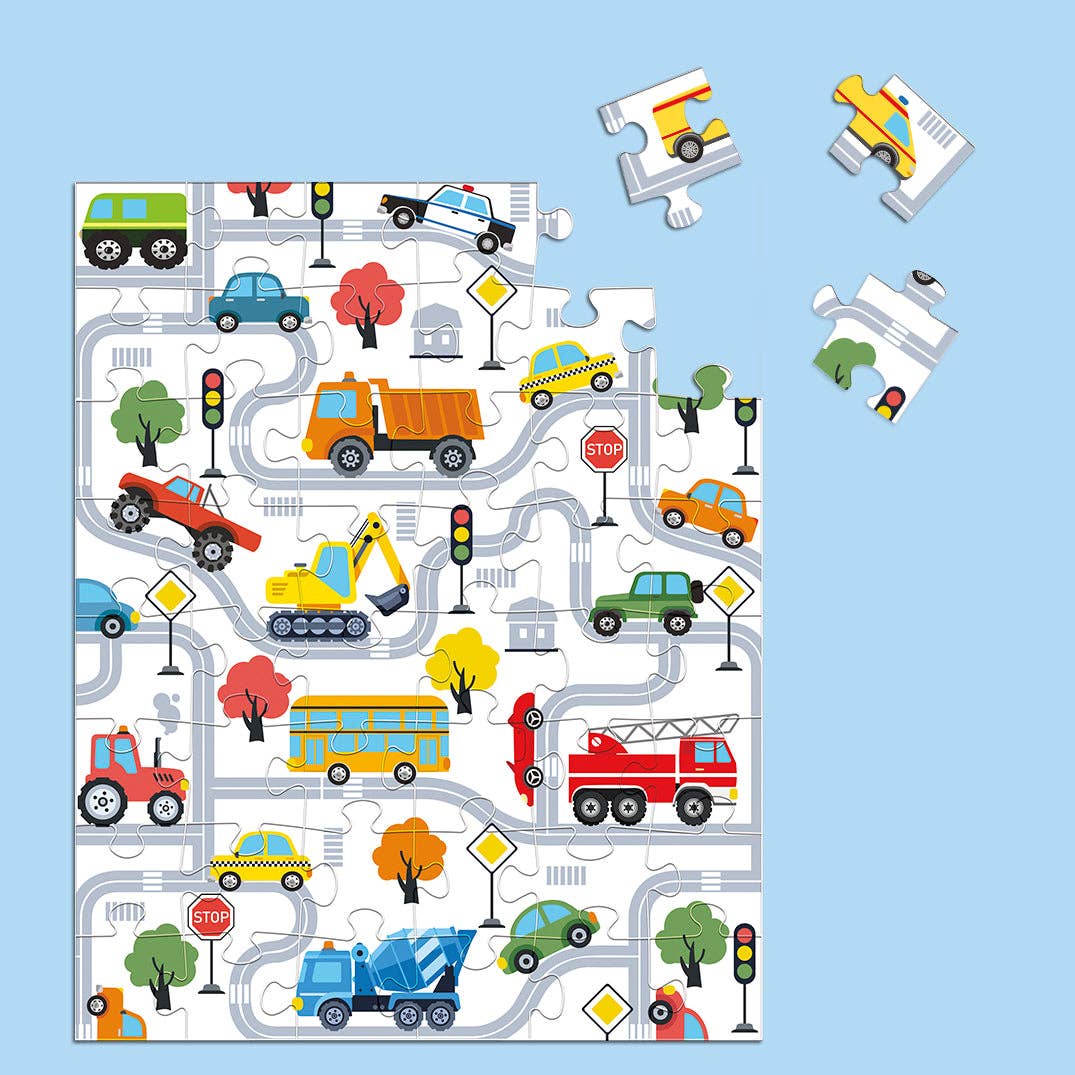 Trucks and Transportation, 48-piece puzzle, WerkShoppe