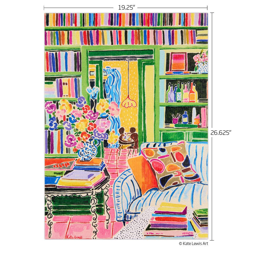 Books & Bouquets, 1000-piece puzzle, WerkShoppe