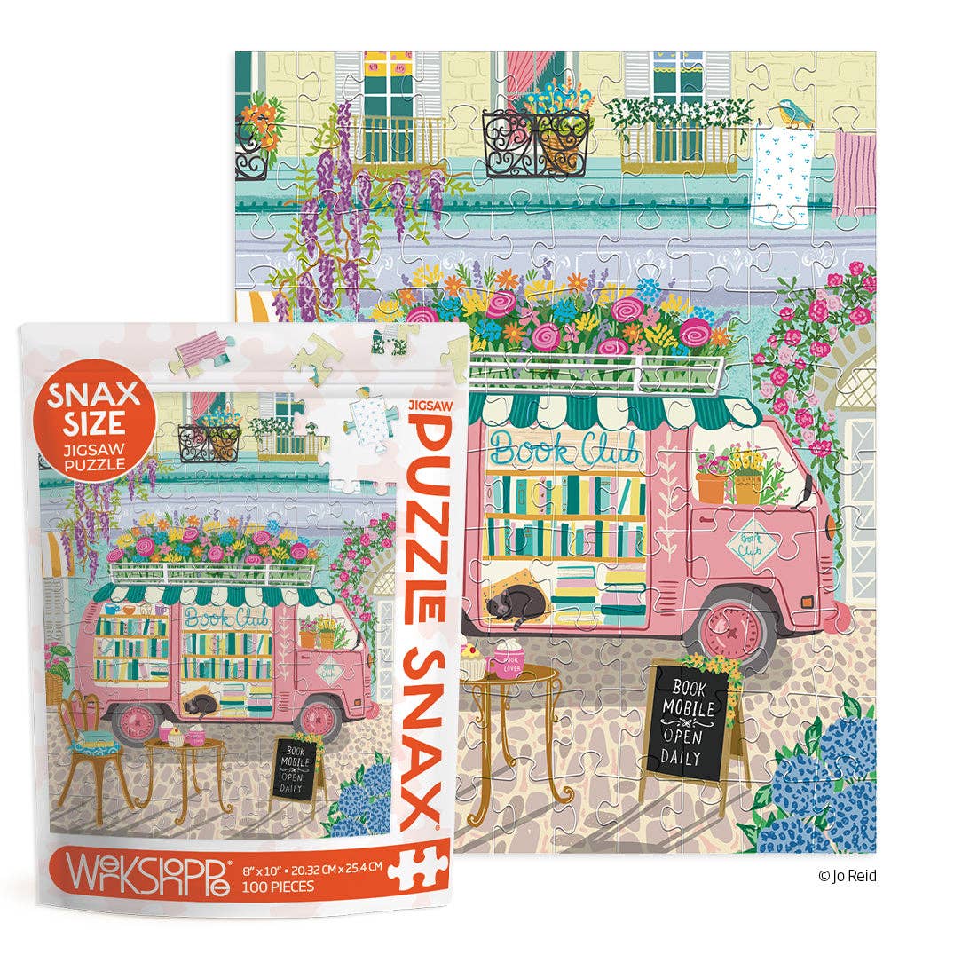 Mobile Book Club, 100-piece puzzle, WerkShoppe