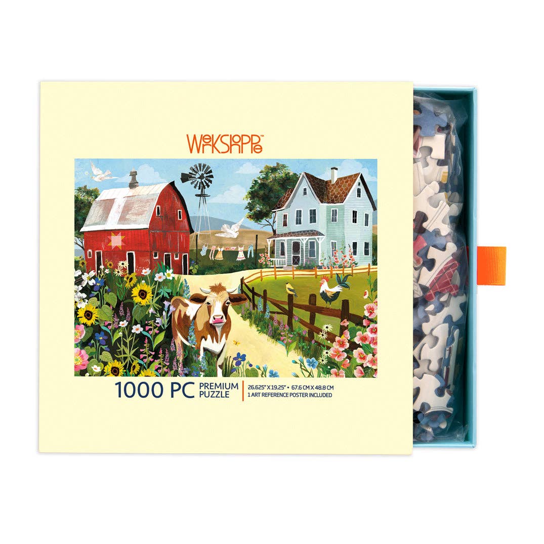 Wildflower Farm, 1000-piece puzzle, WerkShoppe