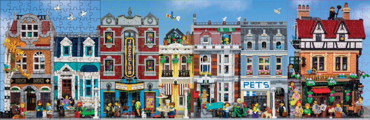 LEGO Main Street, 4 x 125-piece puzzles, Chronicle Books