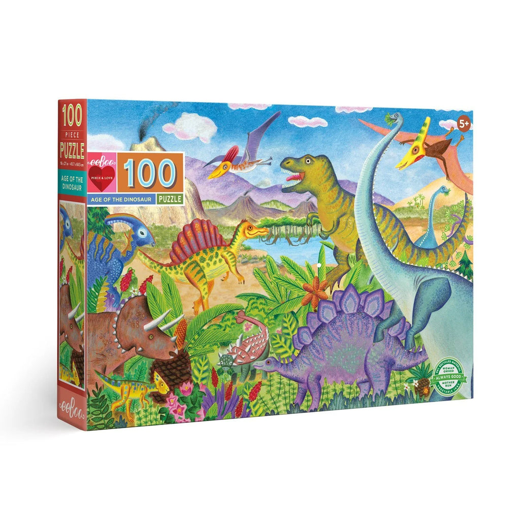 Age of the Dinosaur, 100-piece kids' puzzle, eeBoo