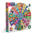 Dogs of the World, 500-piece round puzzle, eeBoo