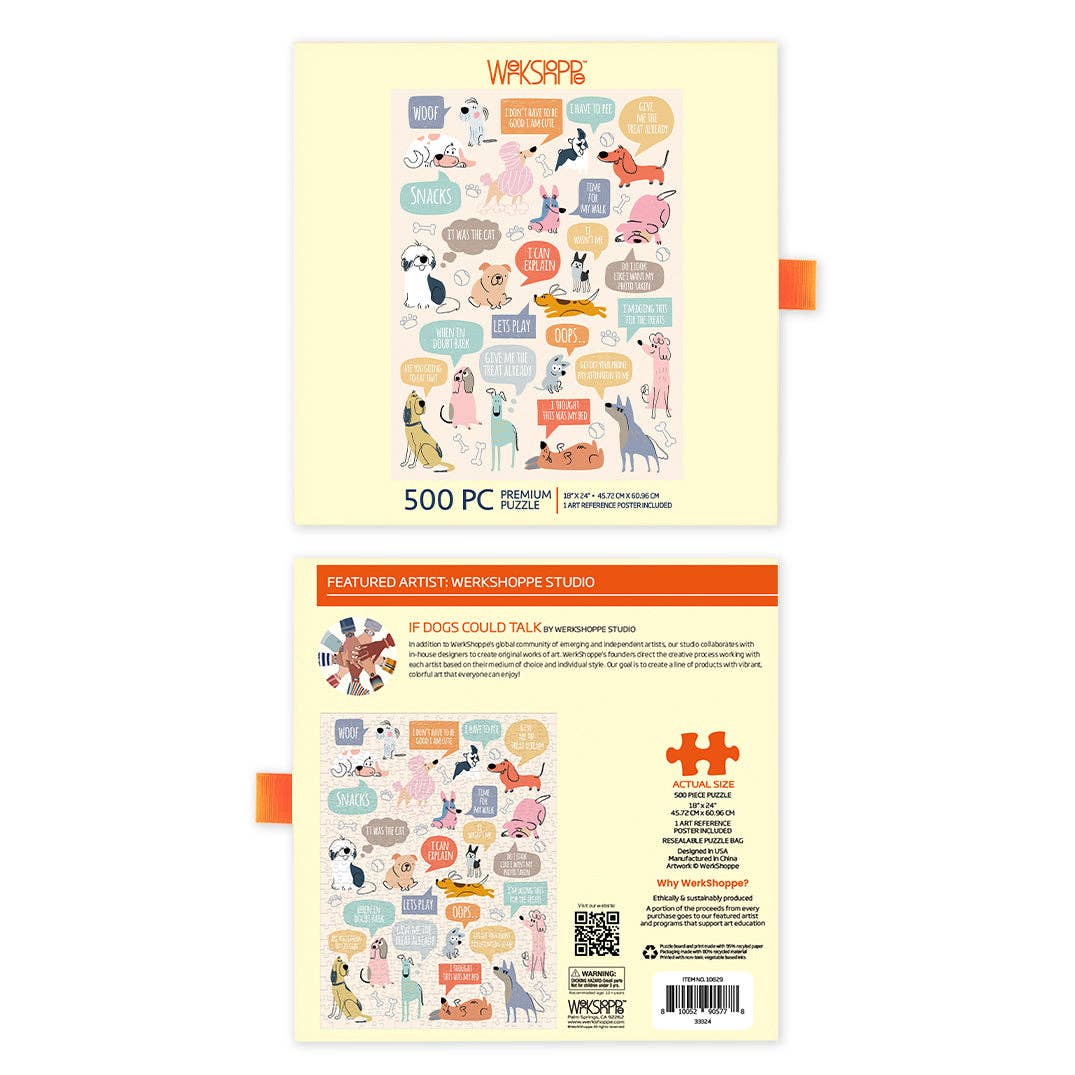 If Dogs Could Talk, 500-piece puzzle, WerkShoppe