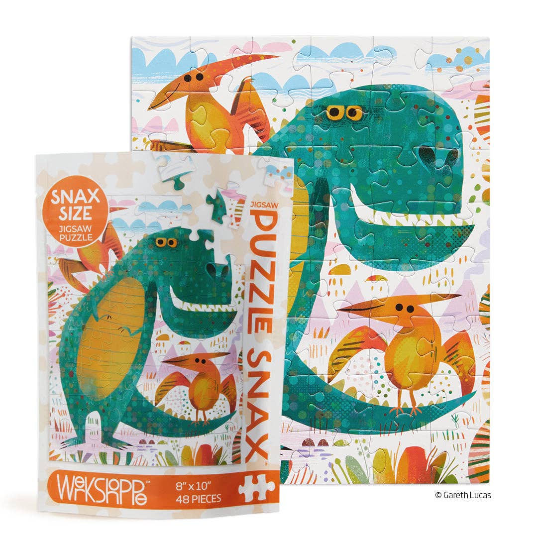 T-Rex and Friends, 48-piece kids' puzzle, WerkShoppe