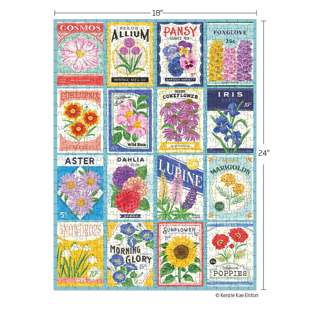 Seed Packets, 500-piece puzzle, WerkShoppe