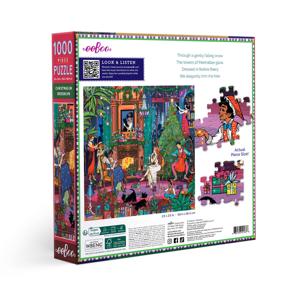 Christmas in Brooklyn, 1000-piece puzzle, eeBoo