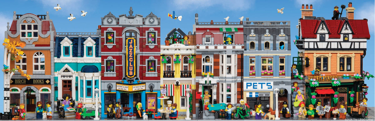 LEGO Main Street, 4 x 125-piece puzzles, Chronicle Books