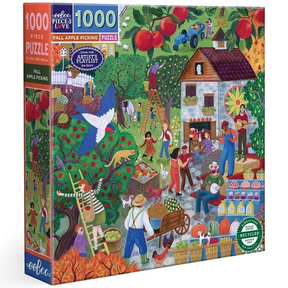 Fall Apple Picking, 1000-piece puzzle, eeBoo