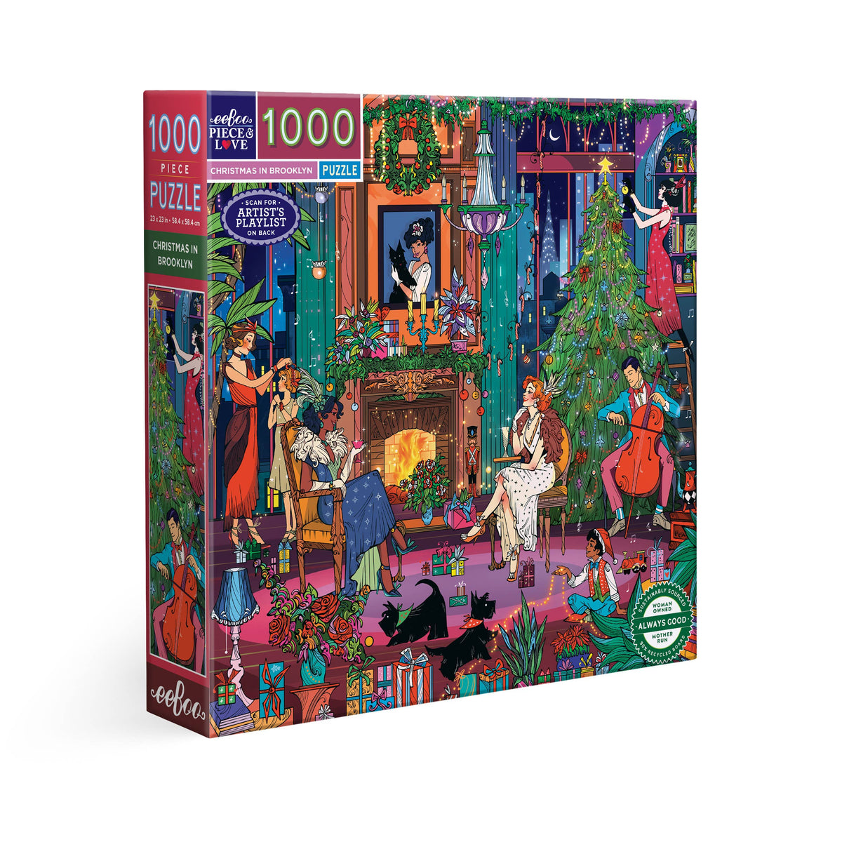 Christmas in Brooklyn, 1000-piece puzzle, eeBoo