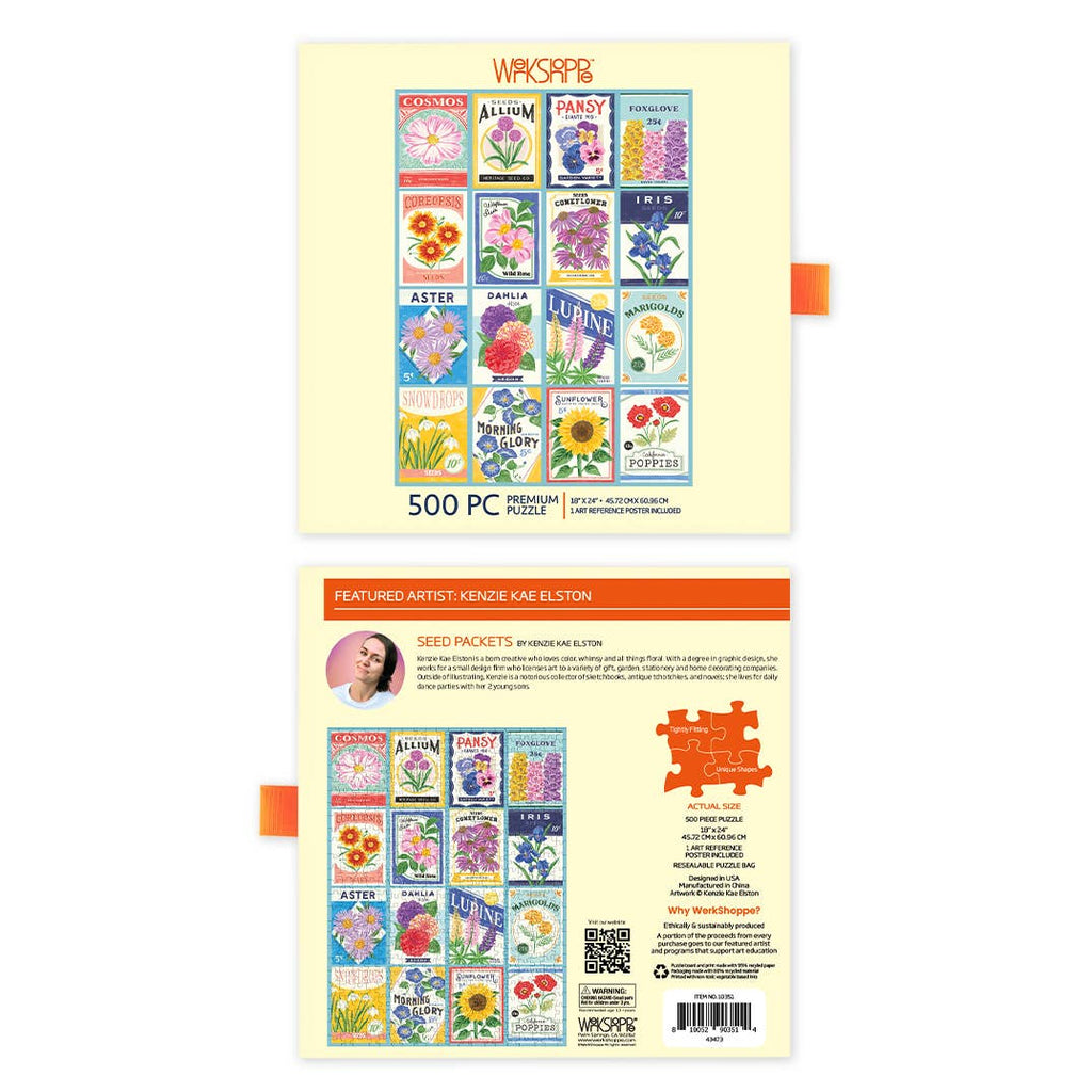 Seed Packets, 500-piece puzzle, WerkShoppe