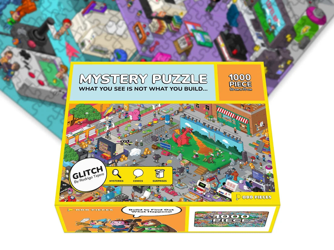 Glitch, 1000-piece mystery puzzle, Odd Pieces