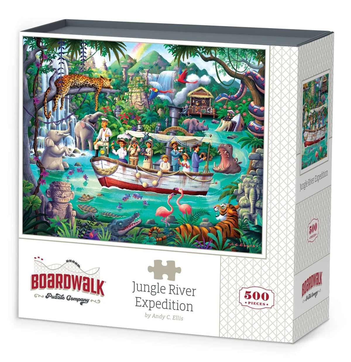 Jungle River Expedition, 500-piece puzzle, Boardwalk Puzzle Company
