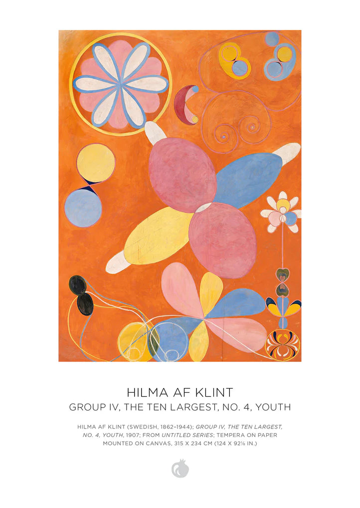 Hilma AF Klint Puzzle set, 2 double-sided 120-piece puzzles, Pomegranate