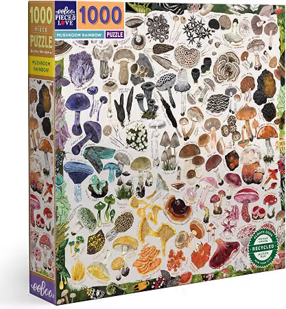 Mushroom Rainbow, 1000-piece puzzle, eeBoo