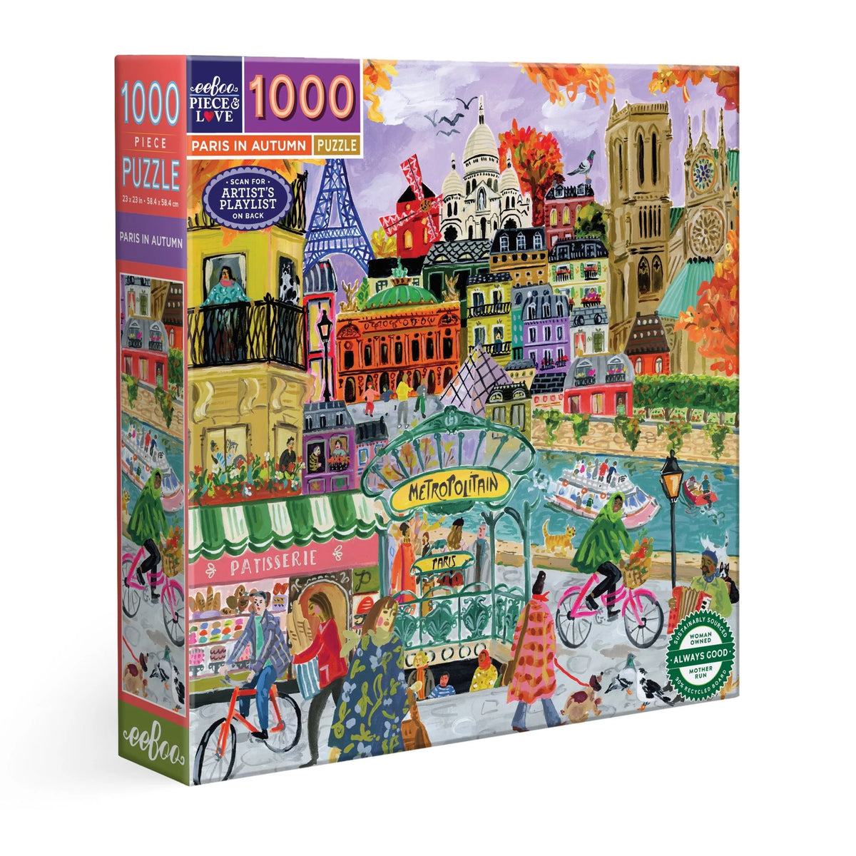 Paris in Autumn, 1000-piece puzzle, eeBoo