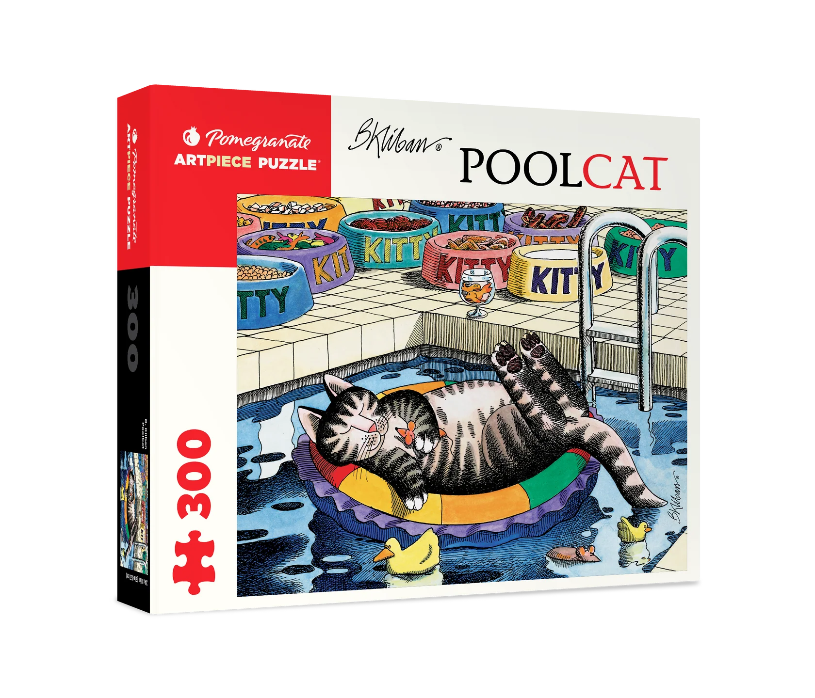 Pool Cat - B. Kliban, 300-piece puzzle, Pomegranate
