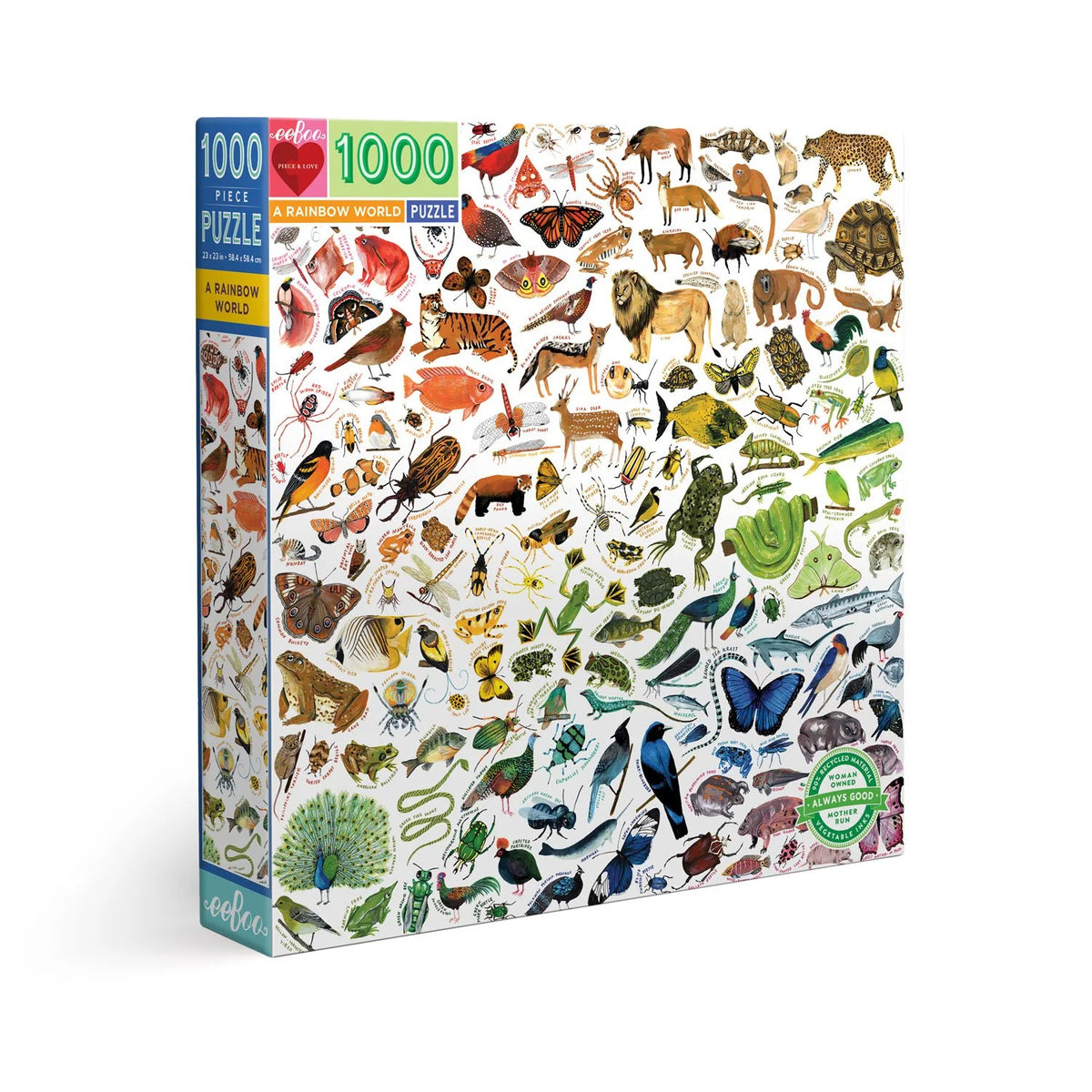 A Rainbow World, 1000-piece puzzle, eeBoo