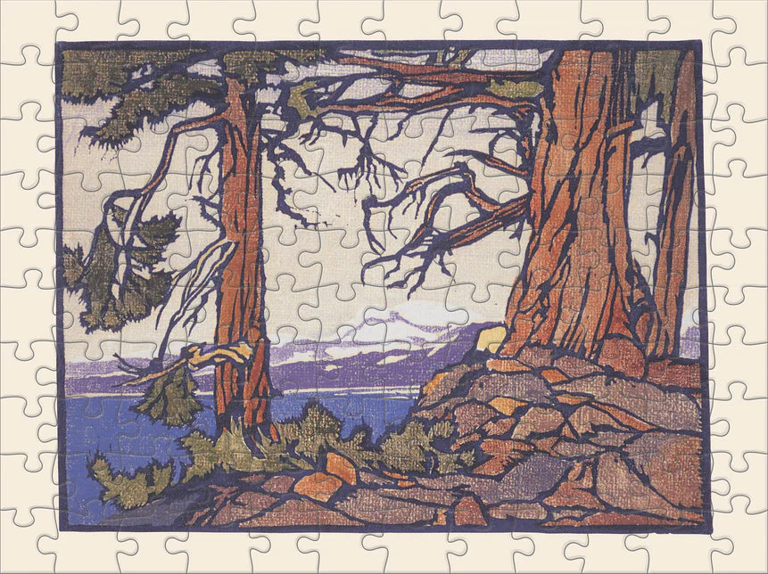 William S. Rice Puzzle Set, 2 double-sided 120-piece puzzles, Pomegranate