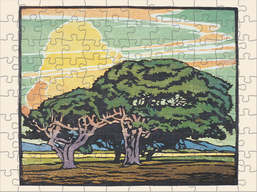 William S. Rice Puzzle Set, 2 double-sided 120-piece puzzles, Pomegranate