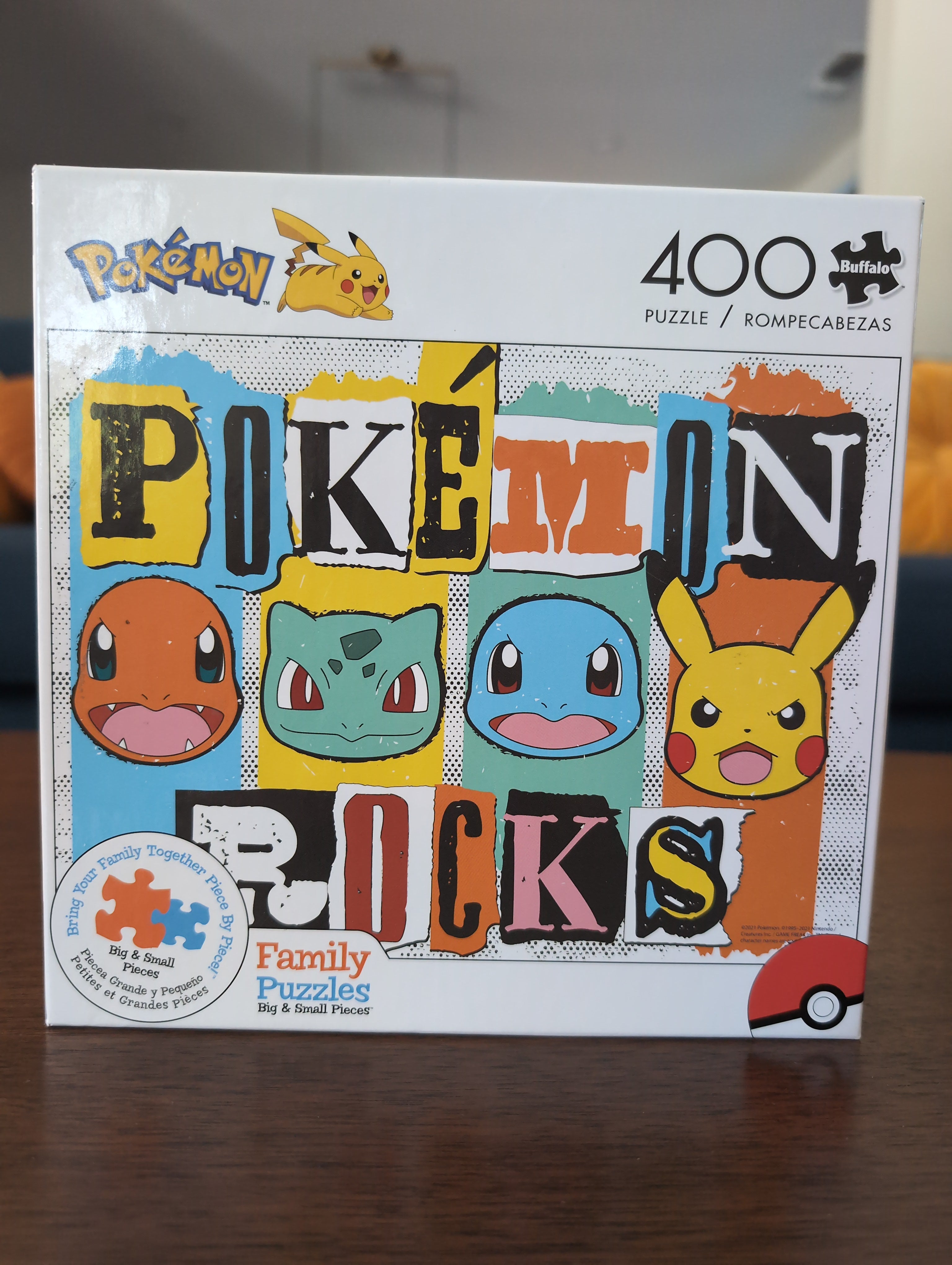 Pokemon Rocks, 400-piece family puzzle, Buffalo Games