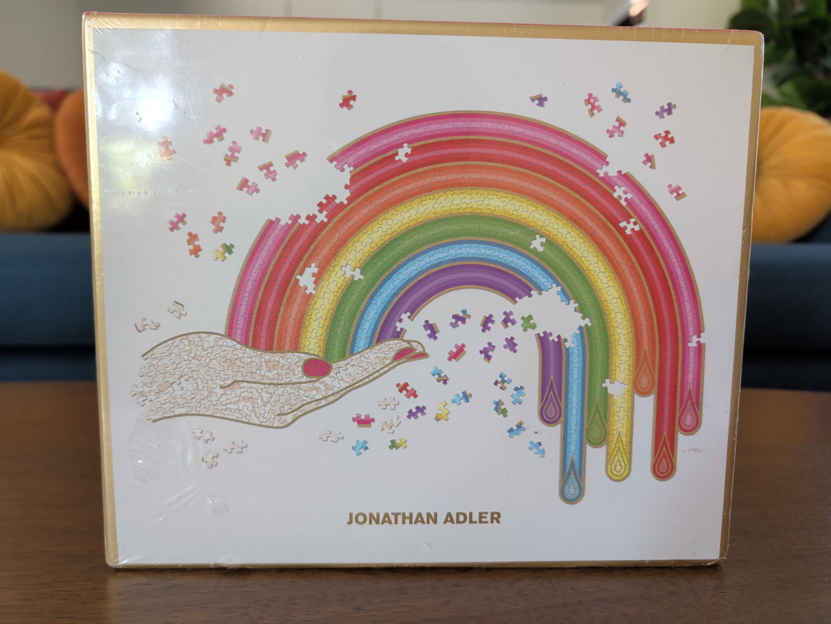 Jonathan Adler (Bright Catch), 750-piece shaped foil puzzle, Galison