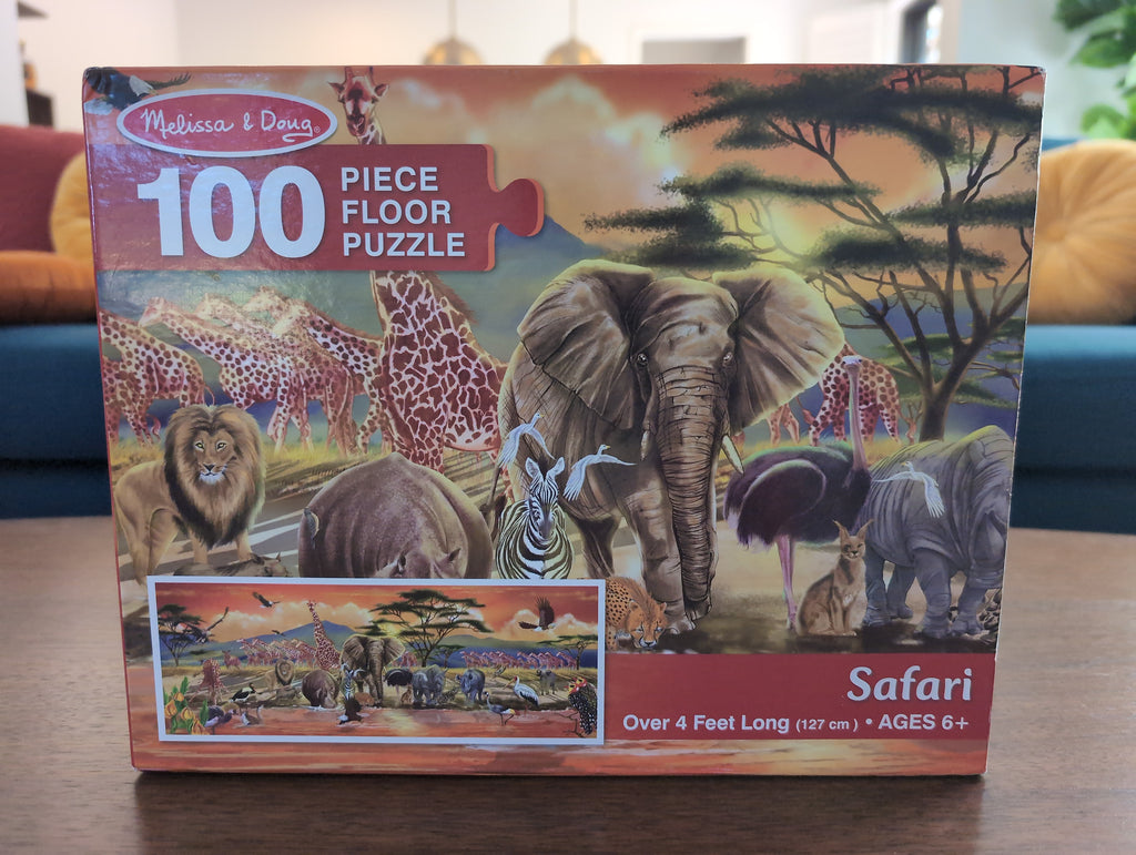 Safari, 100-piece giant kids' puzzle, Melissa and Doug