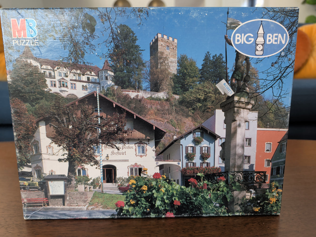 Neubeuern, Germany, 1000-piece vintage puzzle, Milton Bradley