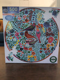 Four Birds, 500-piece round puzzle, eeBoo