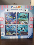 Ocean life (PuzzleUp!), 4-pack of 64-90-piece puzzles, Ravensburger