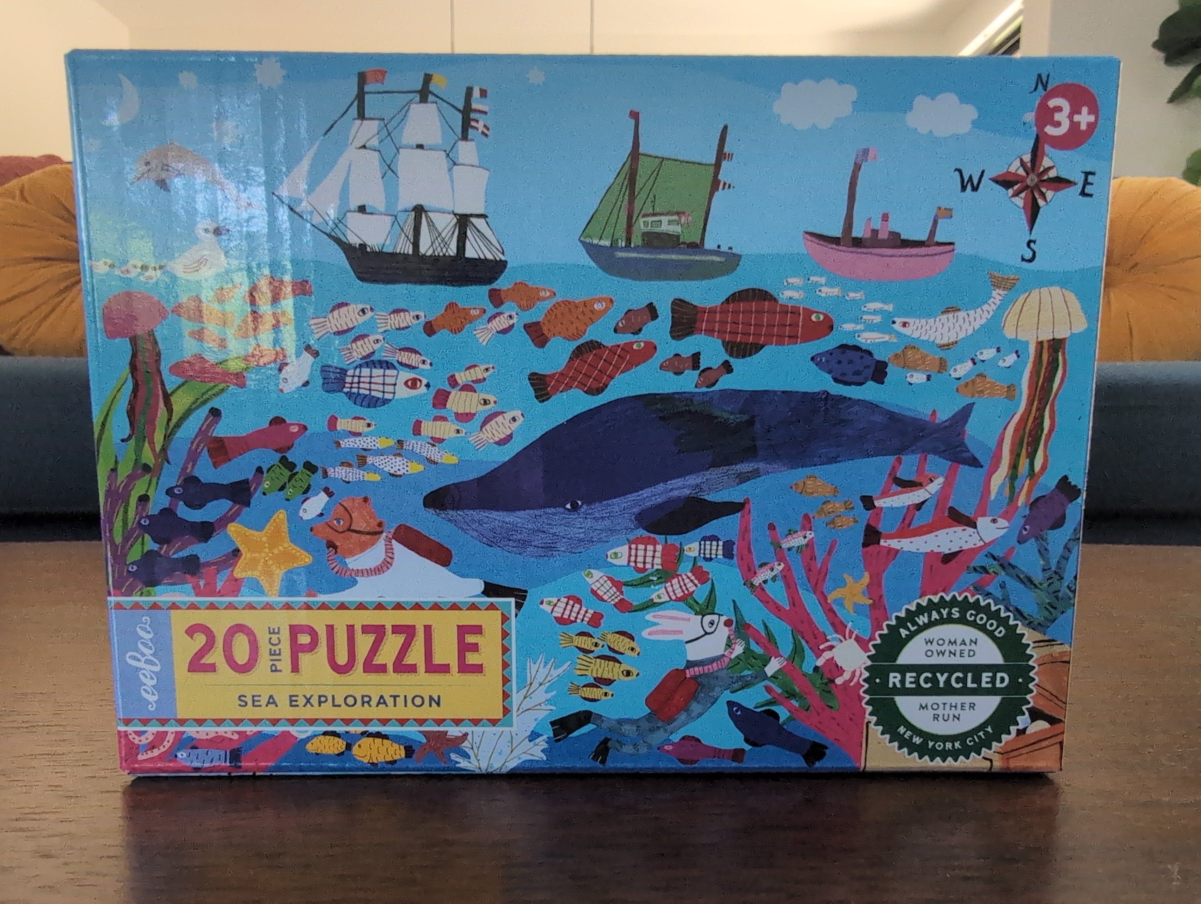 Sea Exploration, 20-piece giant puzzle, eeBoo