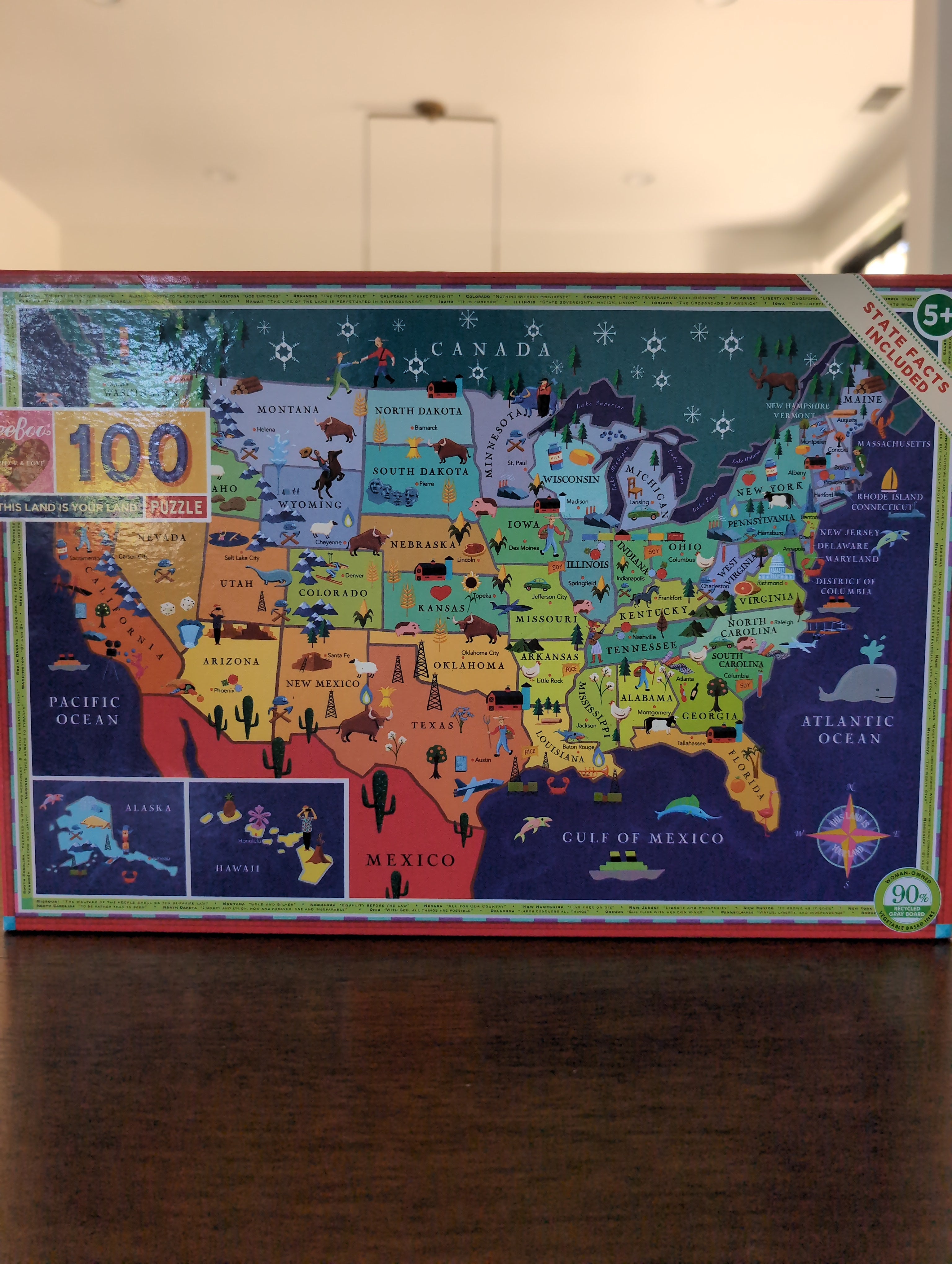 This Land is your Land, 100-piece kids' puzzle, eeBoo