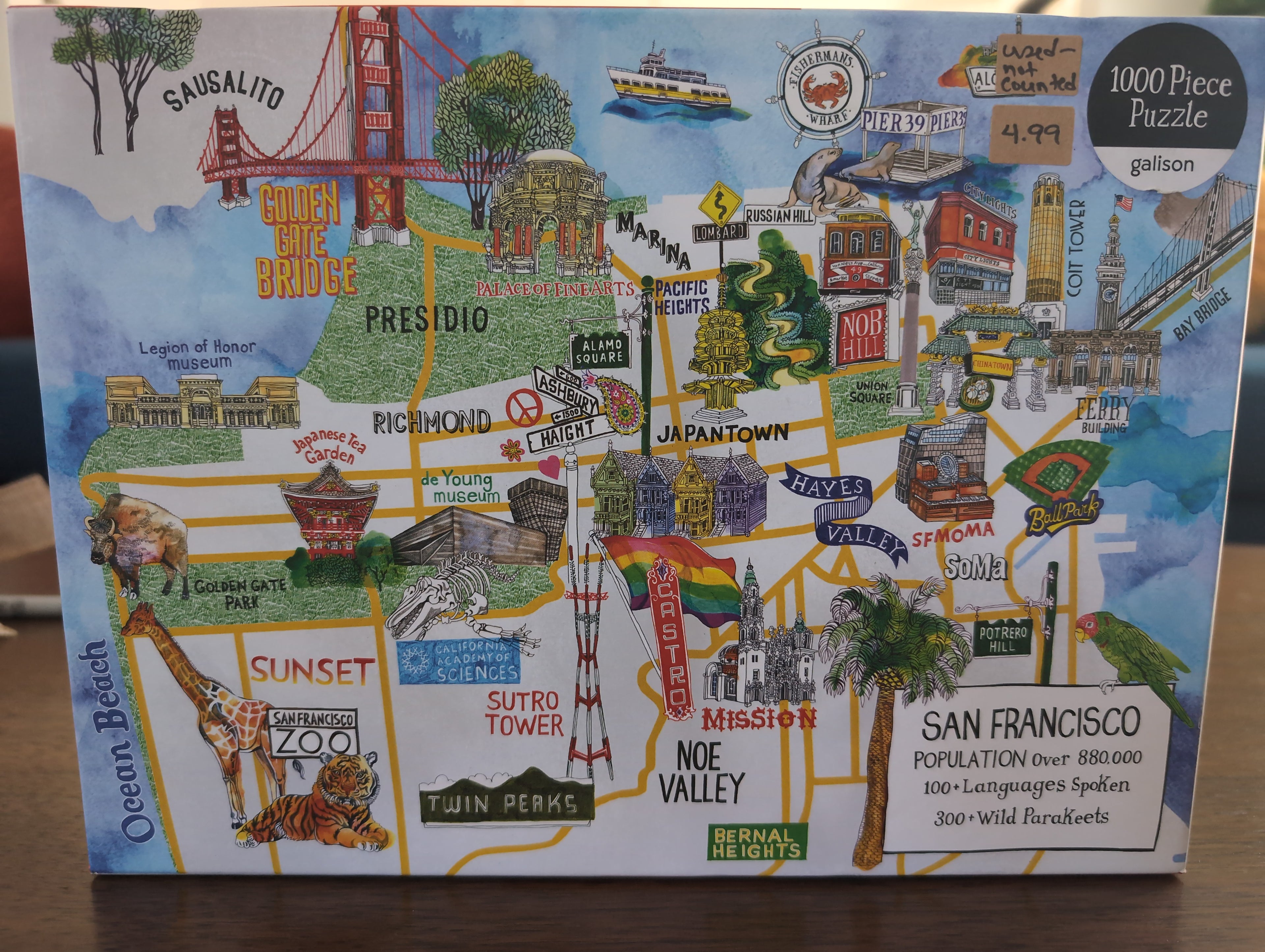 San Francisco, 1000-piece puzzle, Galison
