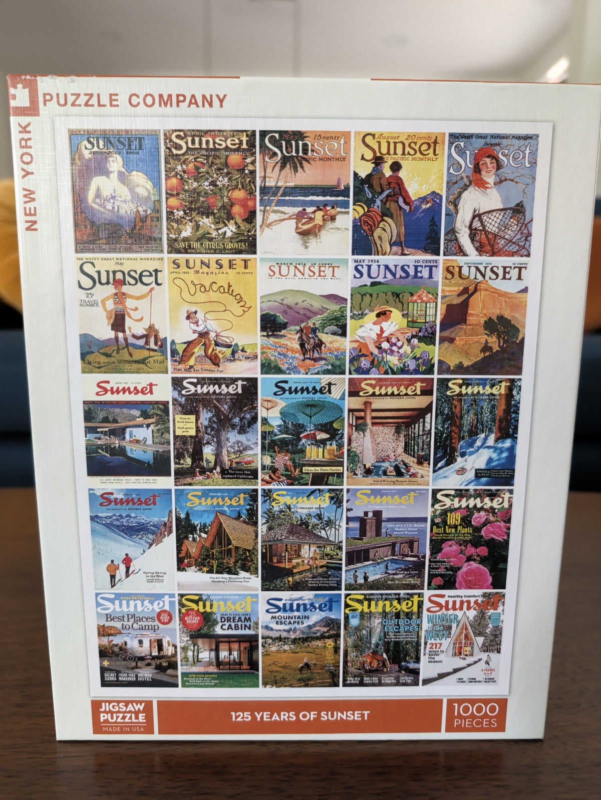 125 Years of Sunset, 1000-piece puzzle, New York Puzzle Company