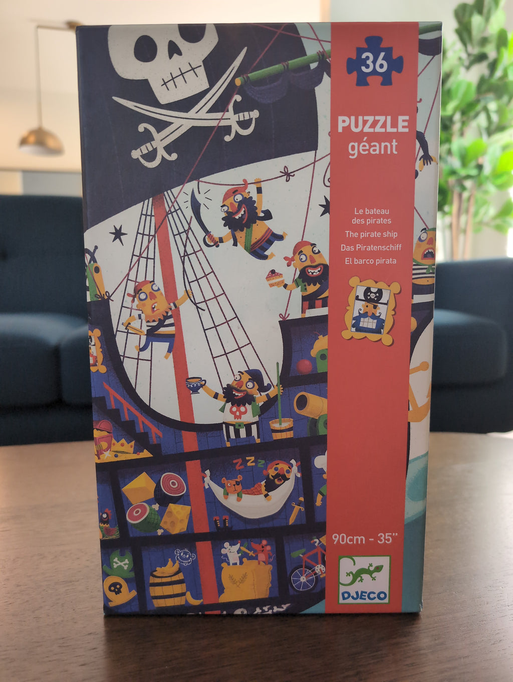 The Pirate Ship, 36-piece giant kids' puzzle, Djeco