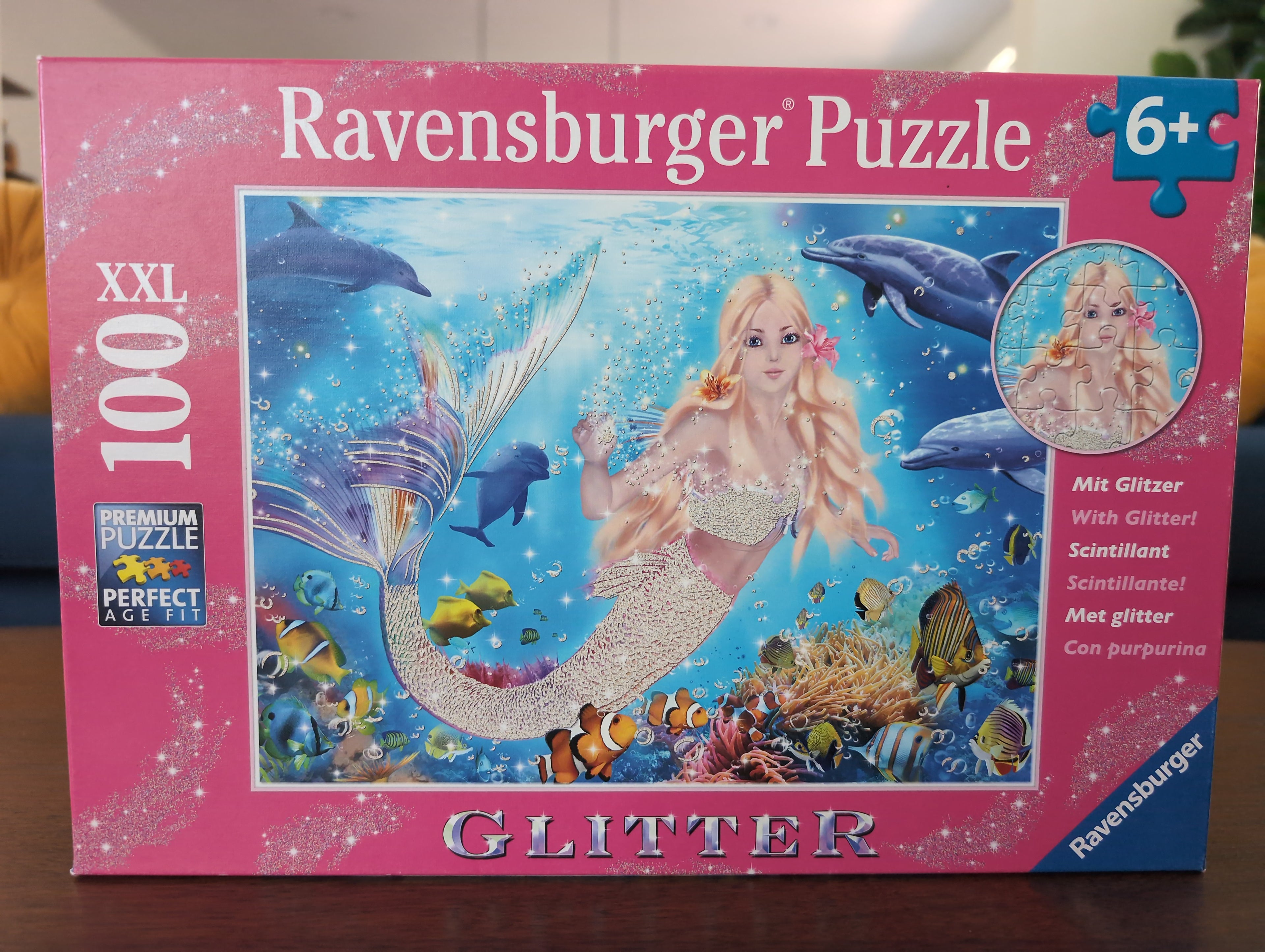 Mermaid and Dolphins, 100-piece kids' puzzle, Ravensburger
