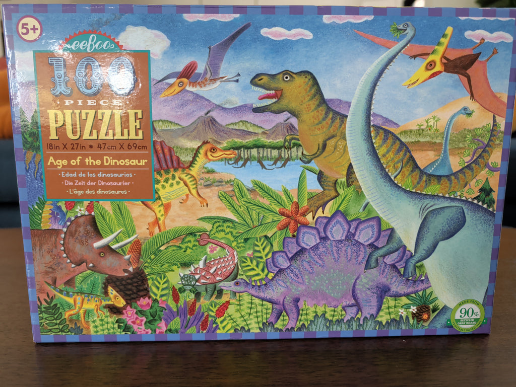 Age of the Dinosaur, 100-piece kids' puzzle, eeBoo