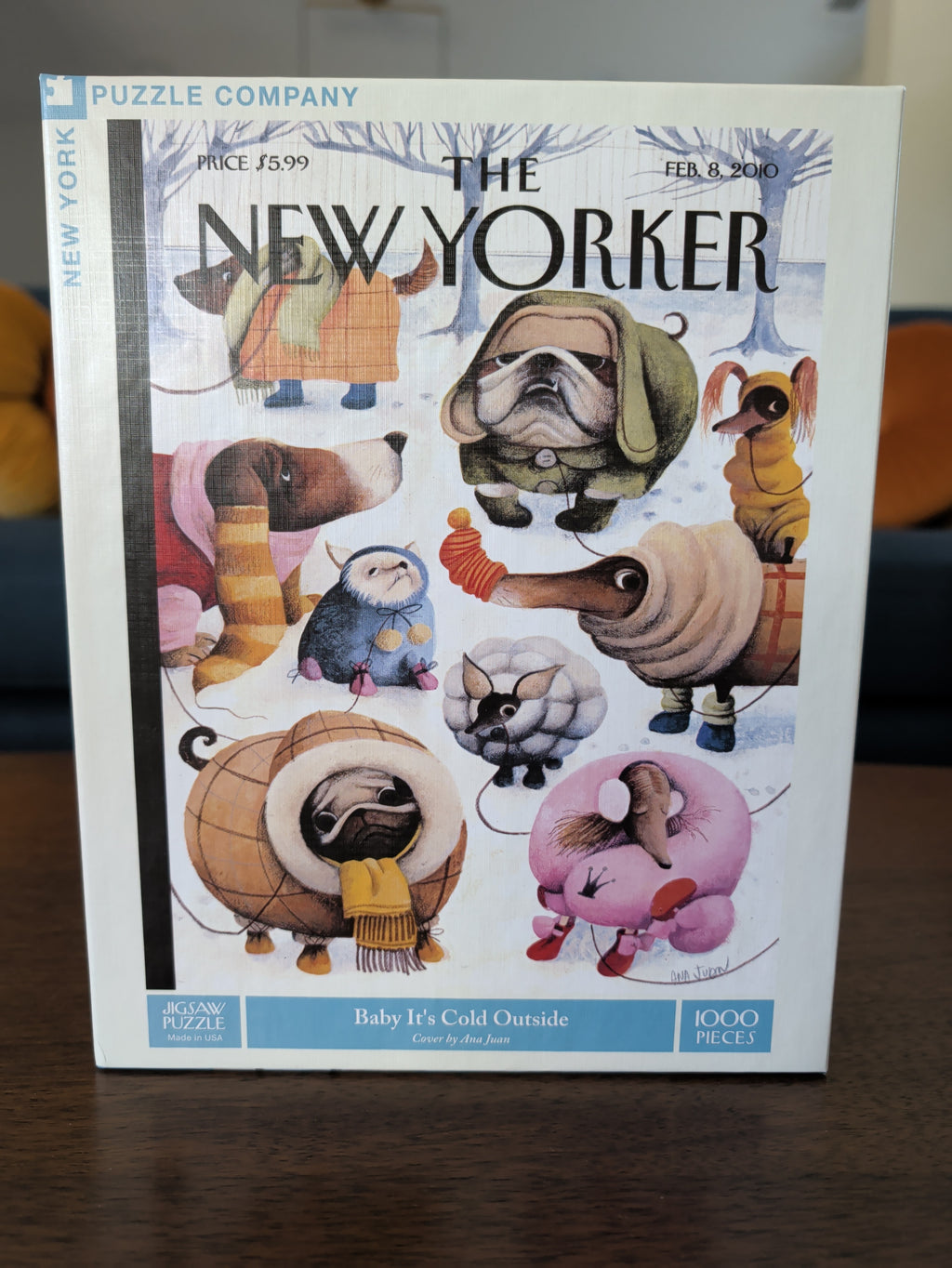 Baby It's Cold Outside - New Yorker cover, 1000-piece puzzle, New York Puzzle Company