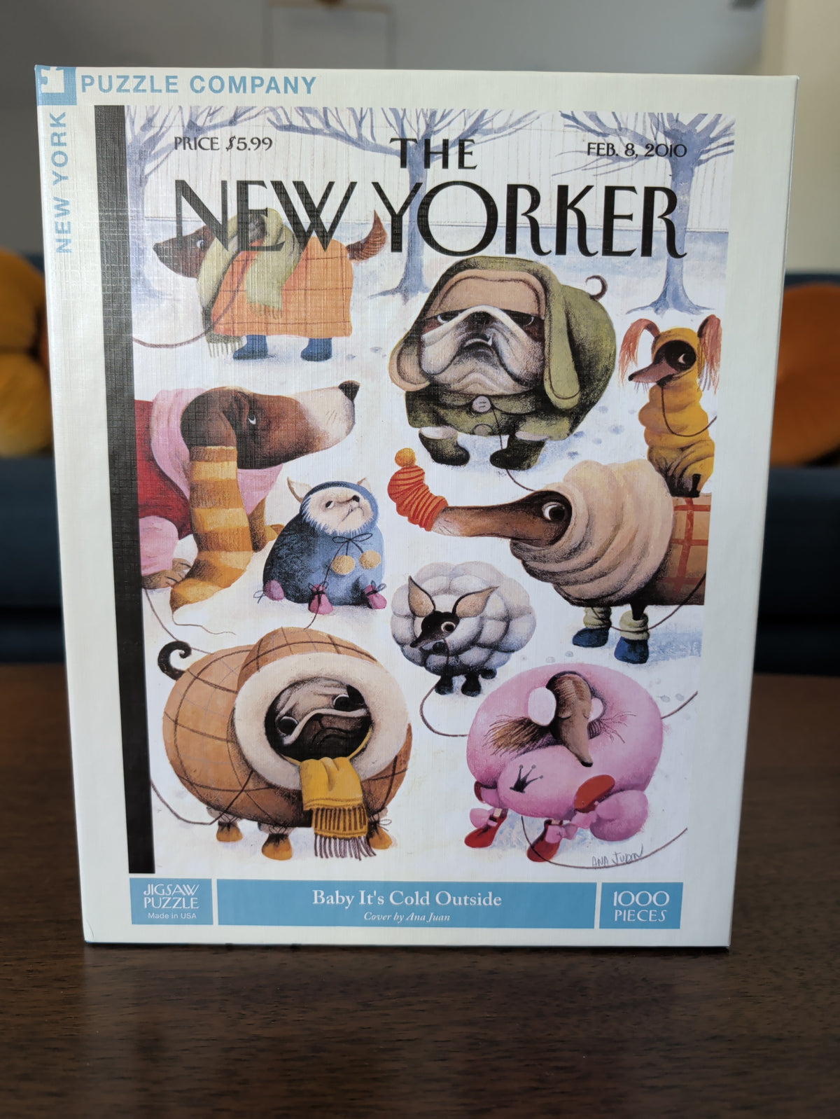 Baby It's Cold Outside - New Yorker cover, 1000-piece puzzle, New York Puzzle Company