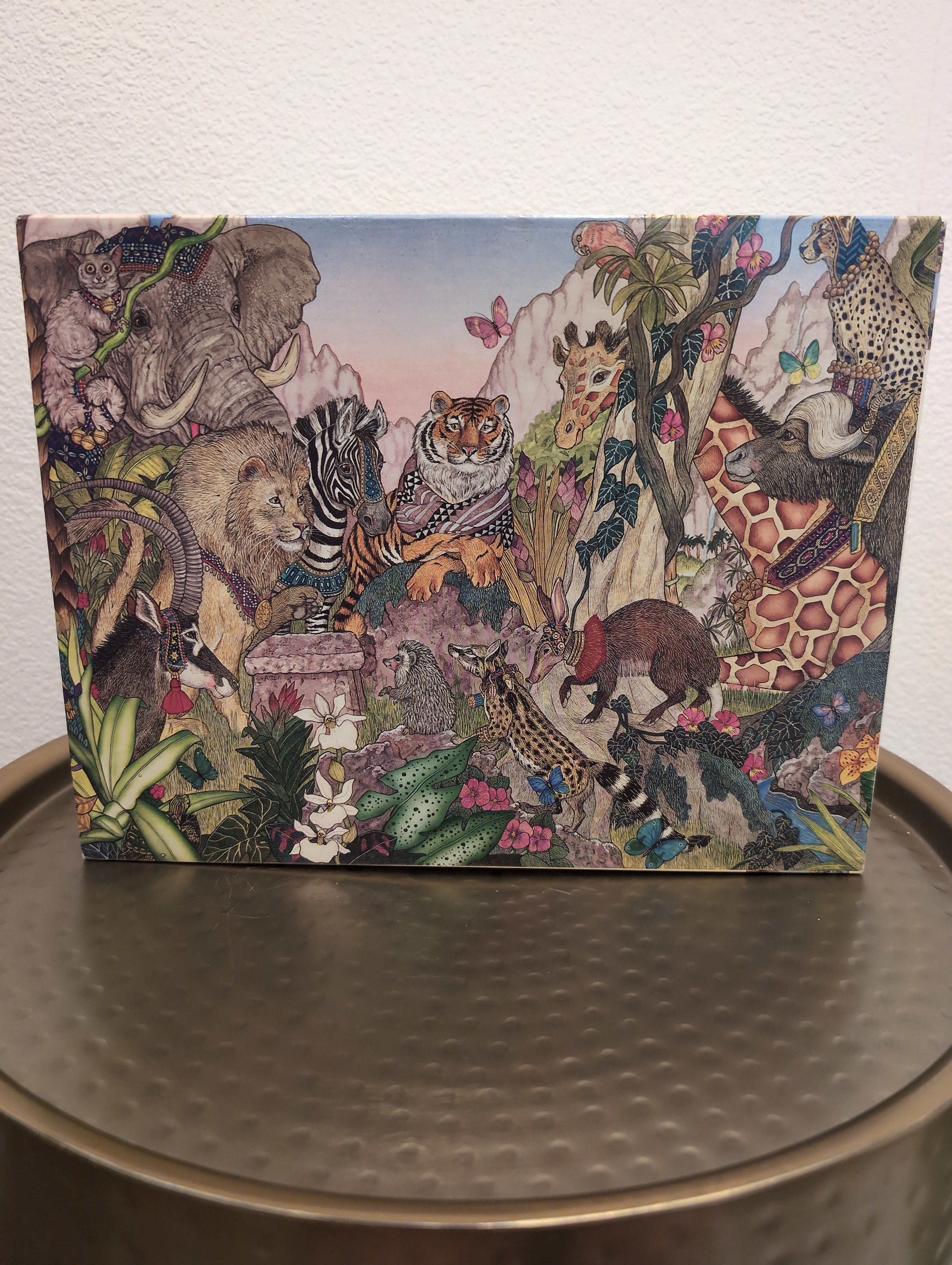 1990 Jungle Animals (Jan Brett), 550-piece puzzle, Great American Puzzle Factory