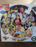 International Women's Day, 500-piece round puzzle, eeBoo
