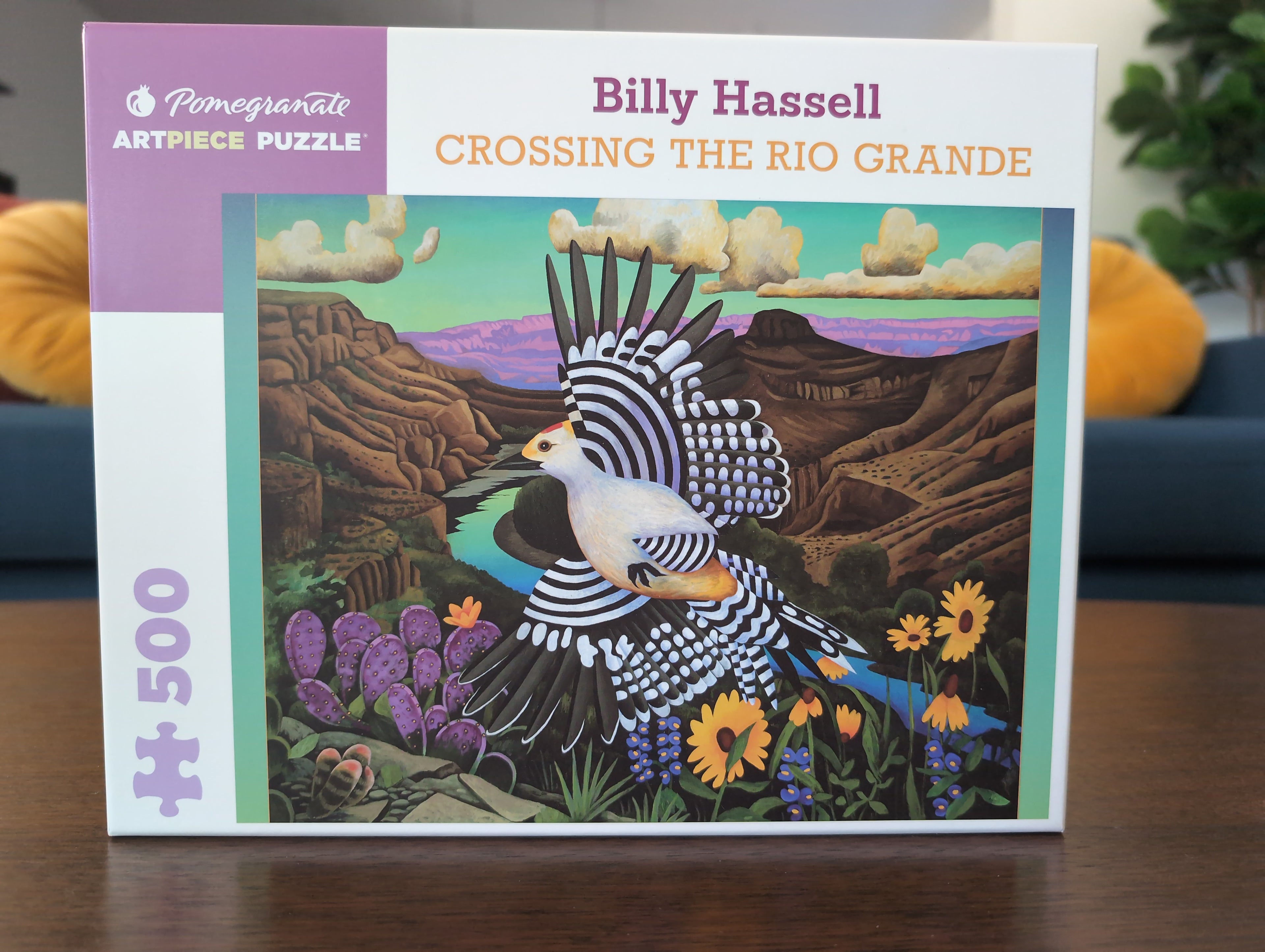 Crossing the Rio Grande - Billy Hassell, 500-piece puzzle, Pomegranate