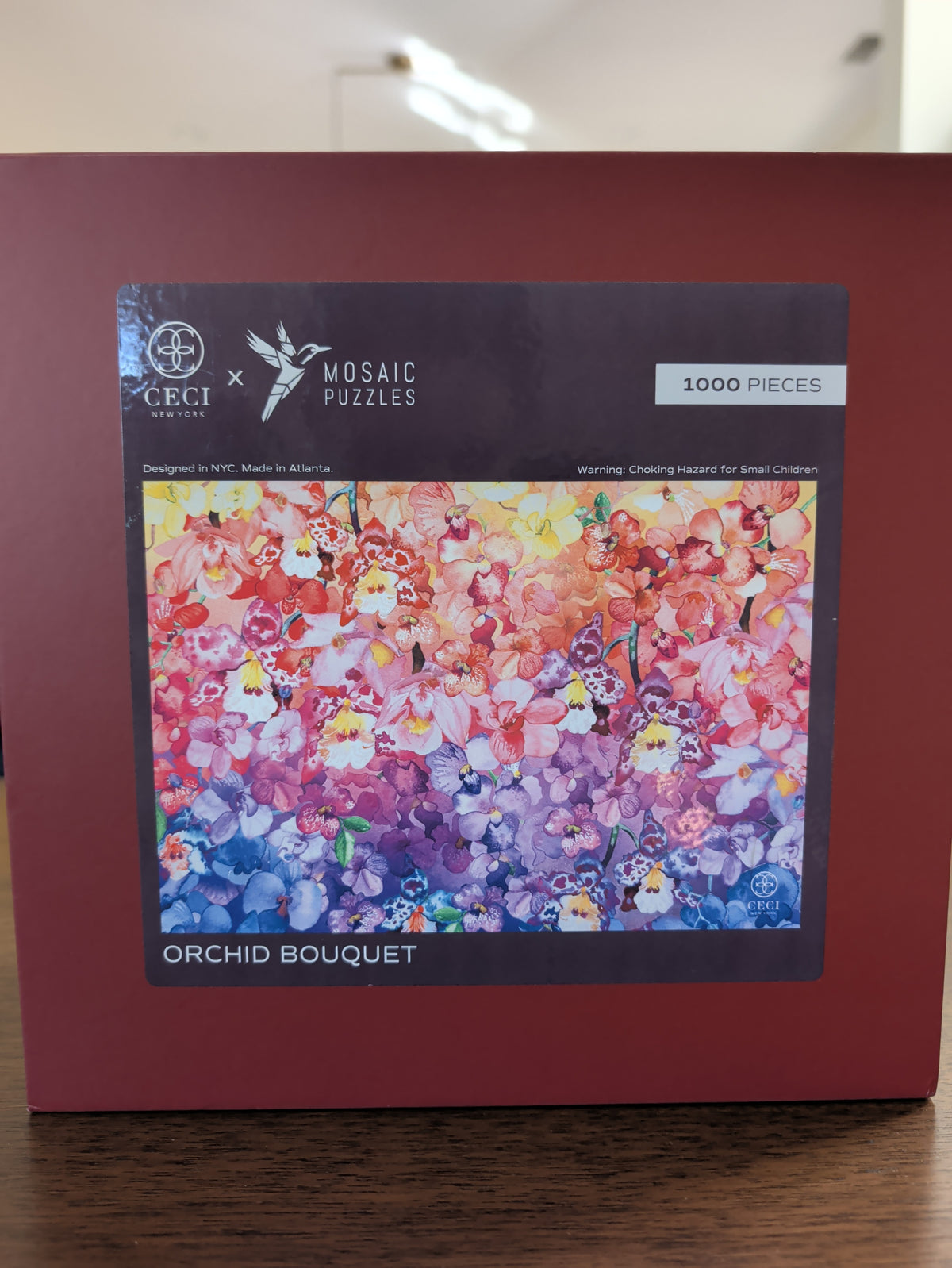 Orchid Bouquet, 1000-piece wooden puzzle, Mosaic Puzzles