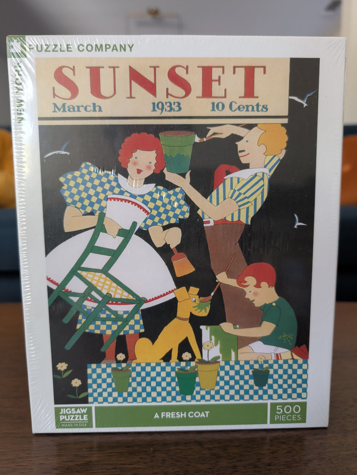 A Fresh Coat - Sunset Cover, 500-piece puzzle, New York Puzzle Company