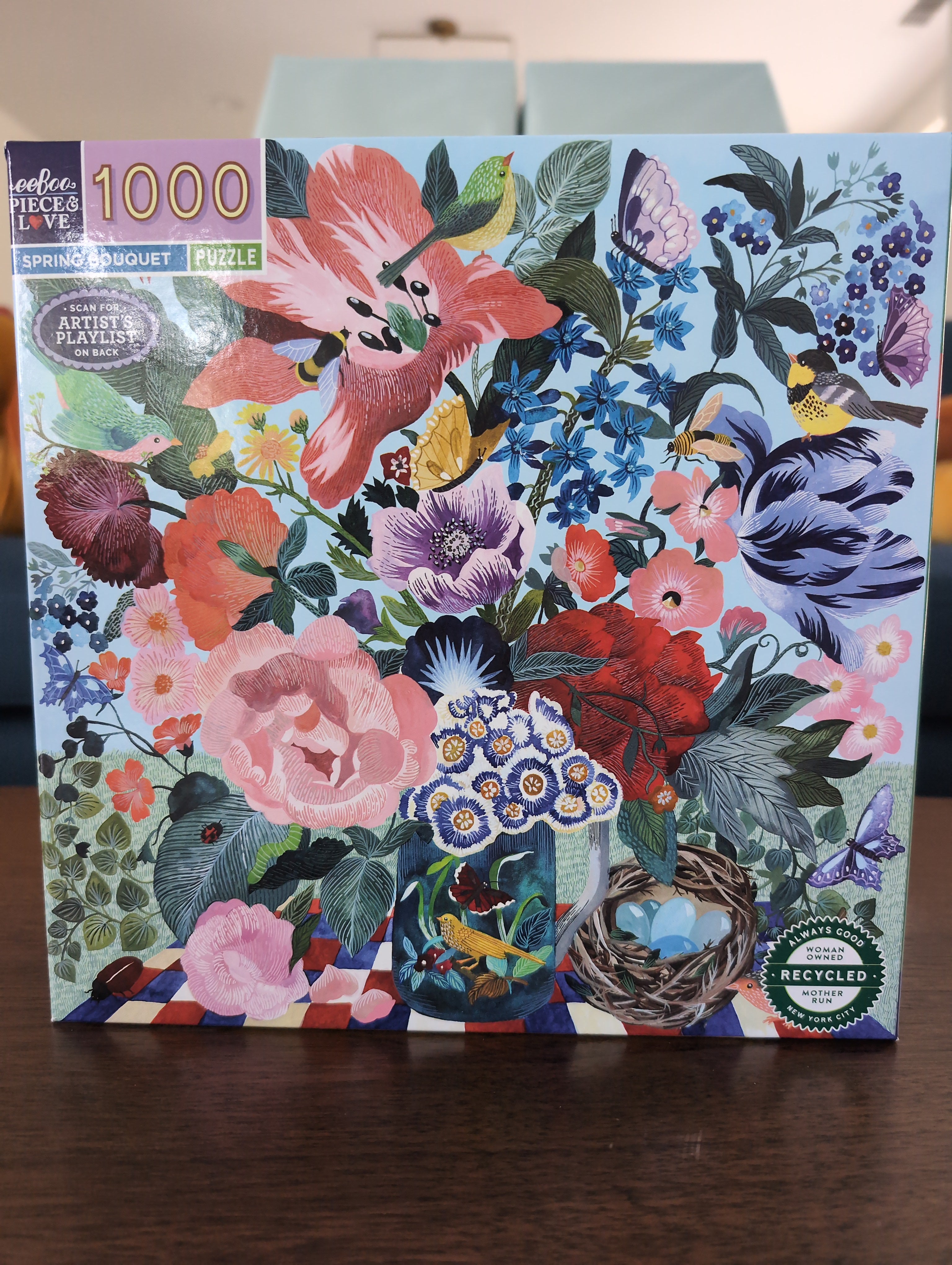 Spring Bouquet, 1000-piece puzzle, eeBoo