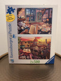 Cozy Retreat & Cozy Wine Terrace, 2 x 500-piece puzzles, Ravensburger