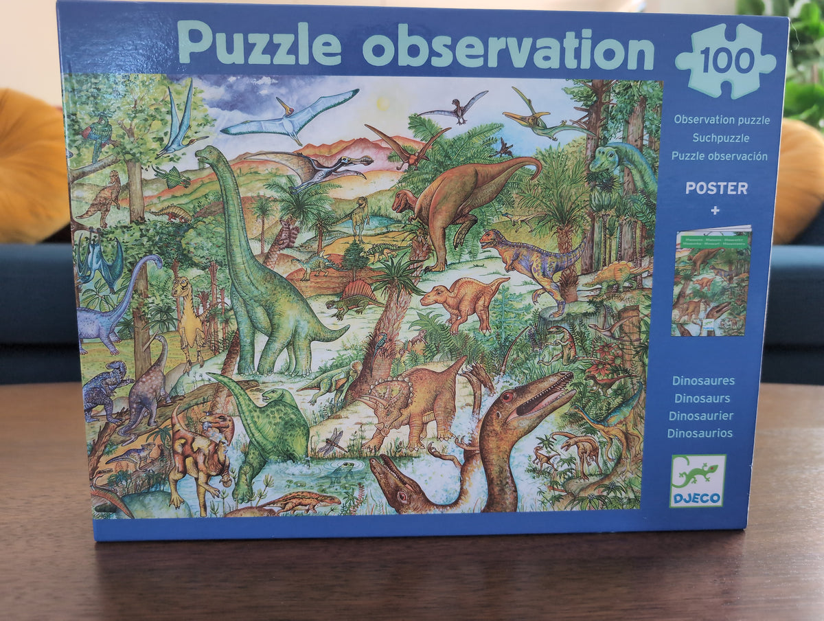 Dinosaurs, 100-piece kids' puzzle, Djeco