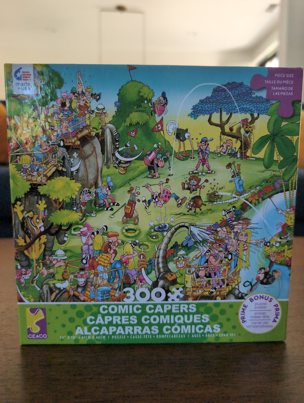 Comic Capers - Golf Safari, 300-piece puzzle, Ceaco