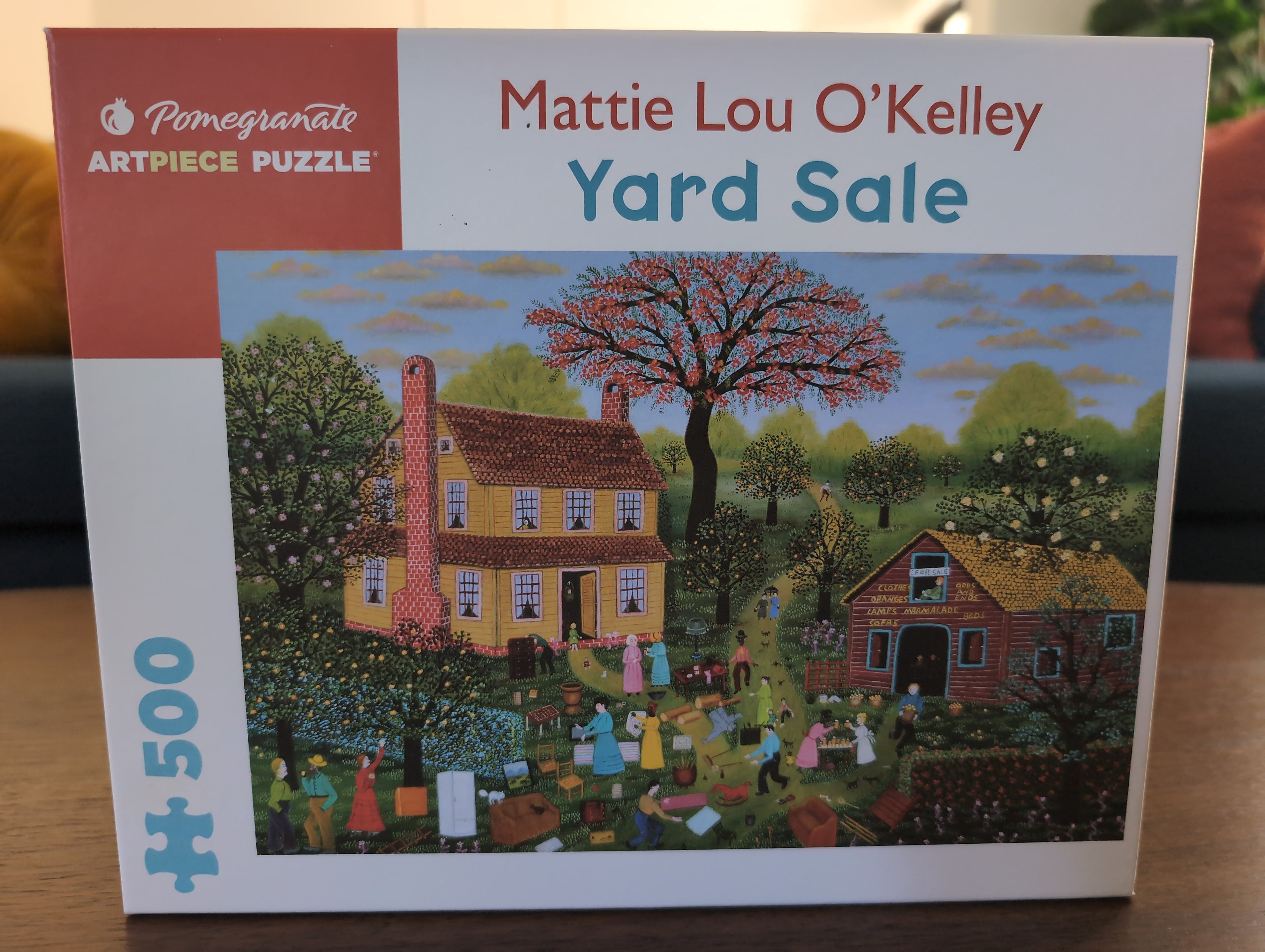 Yard Sale - Mattie Lou O'Kelley, 500-piece puzzle, Pomegranate