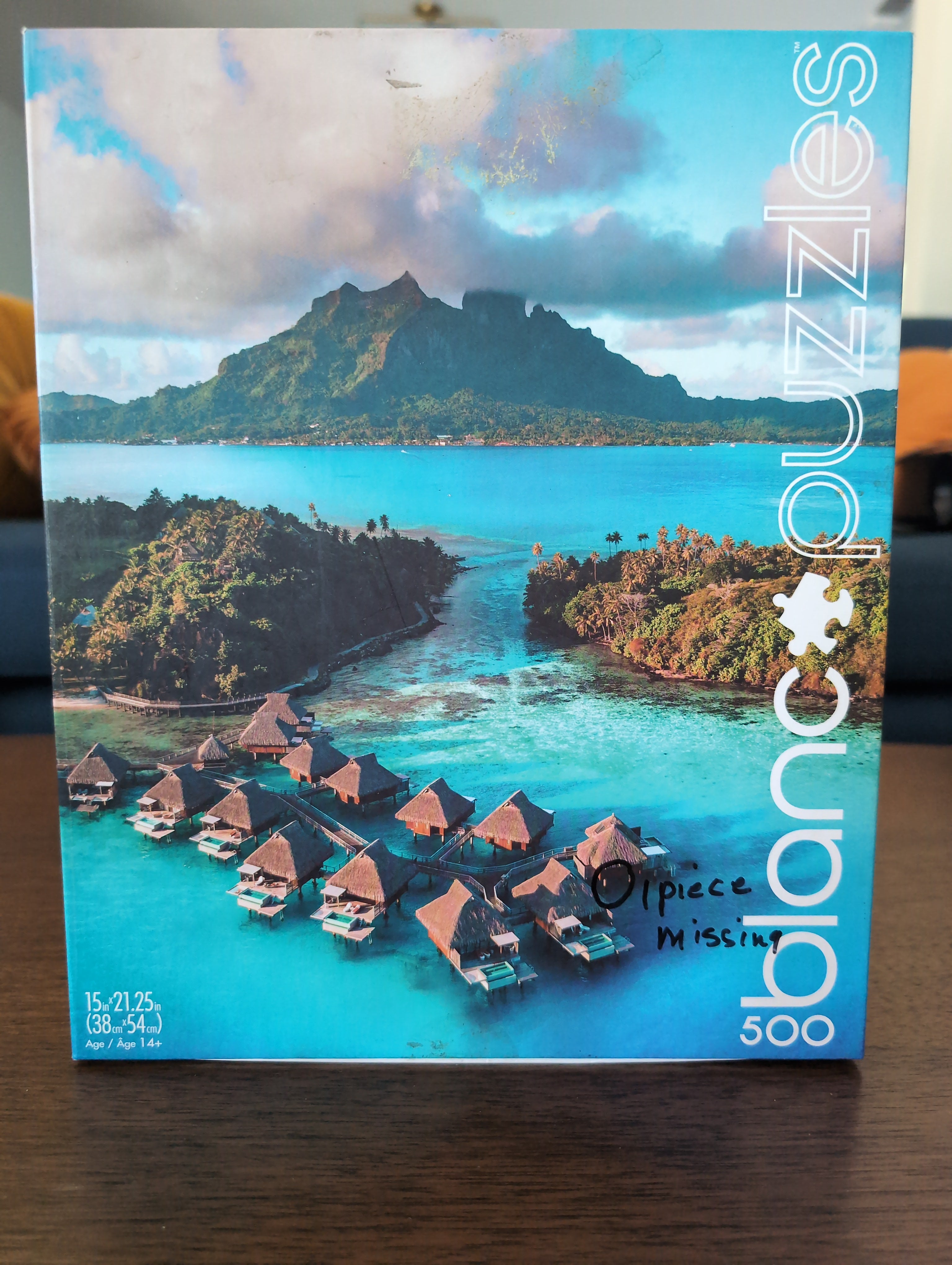 Tropical ocean scene, 500-piece puzzle, Buffalo (Blanc series)